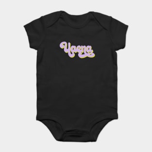 IU Uaena purple swirl text Baby Bodysuit